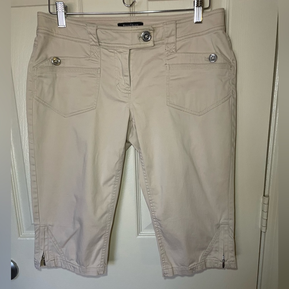 White House Black Market Tan Bermudas